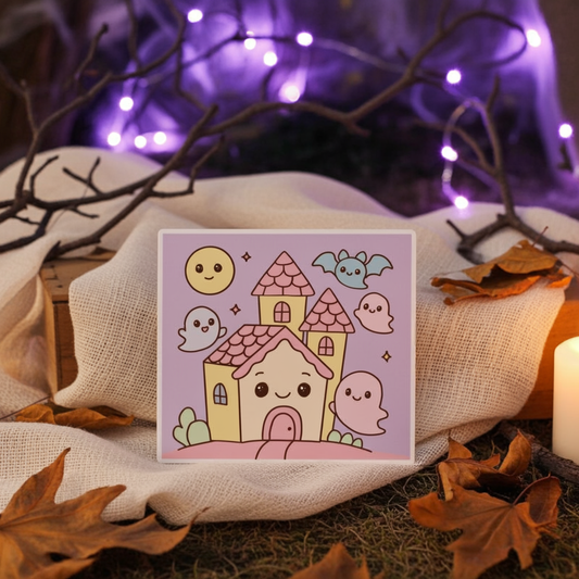 Kawaii Haunted House Sticker