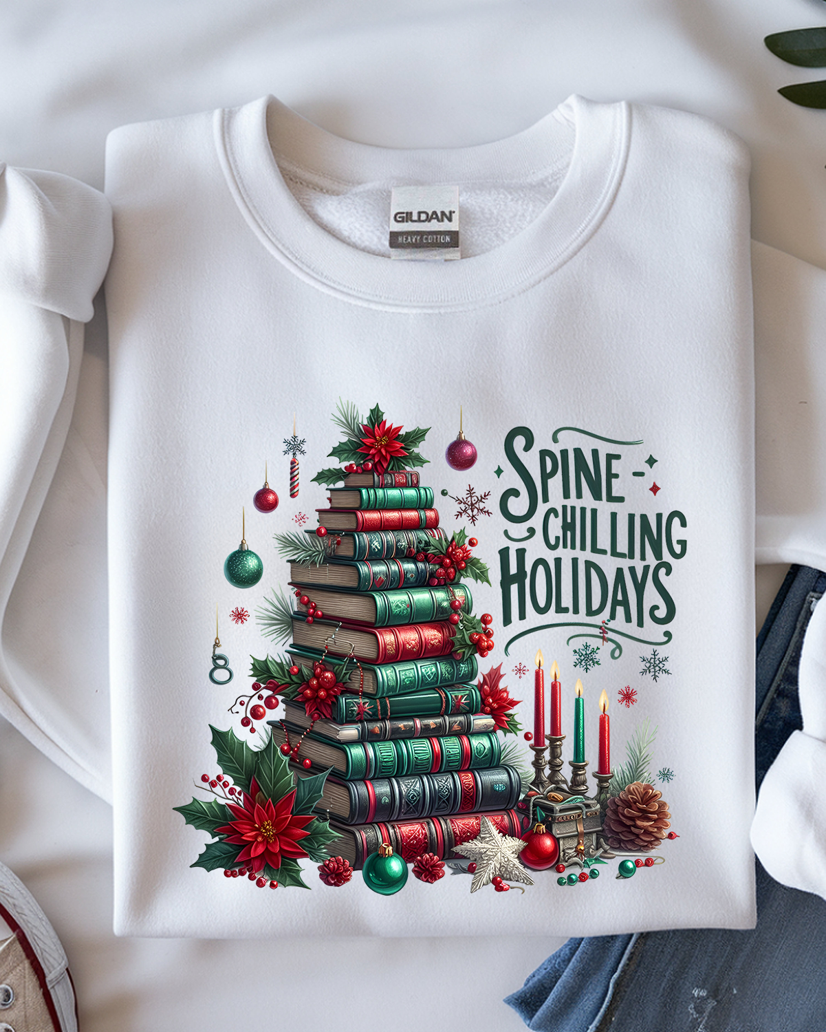 📚 Spine Chilling Holidays Sweatshirt 🎄