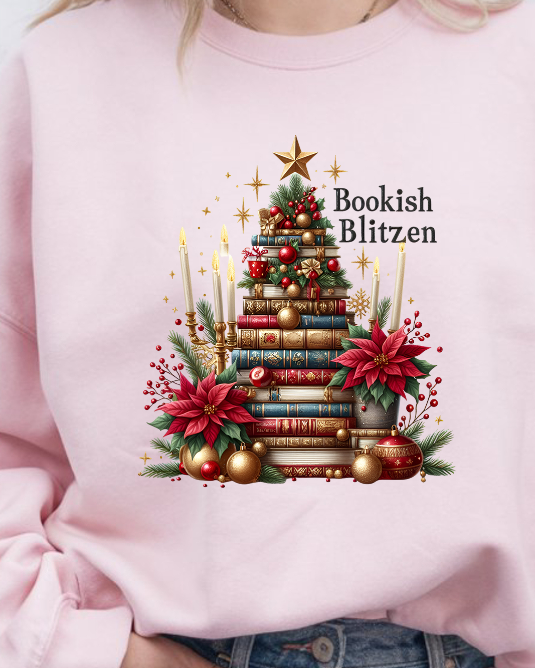 📚 Bookish Blitzen Sweatshirt 🎄