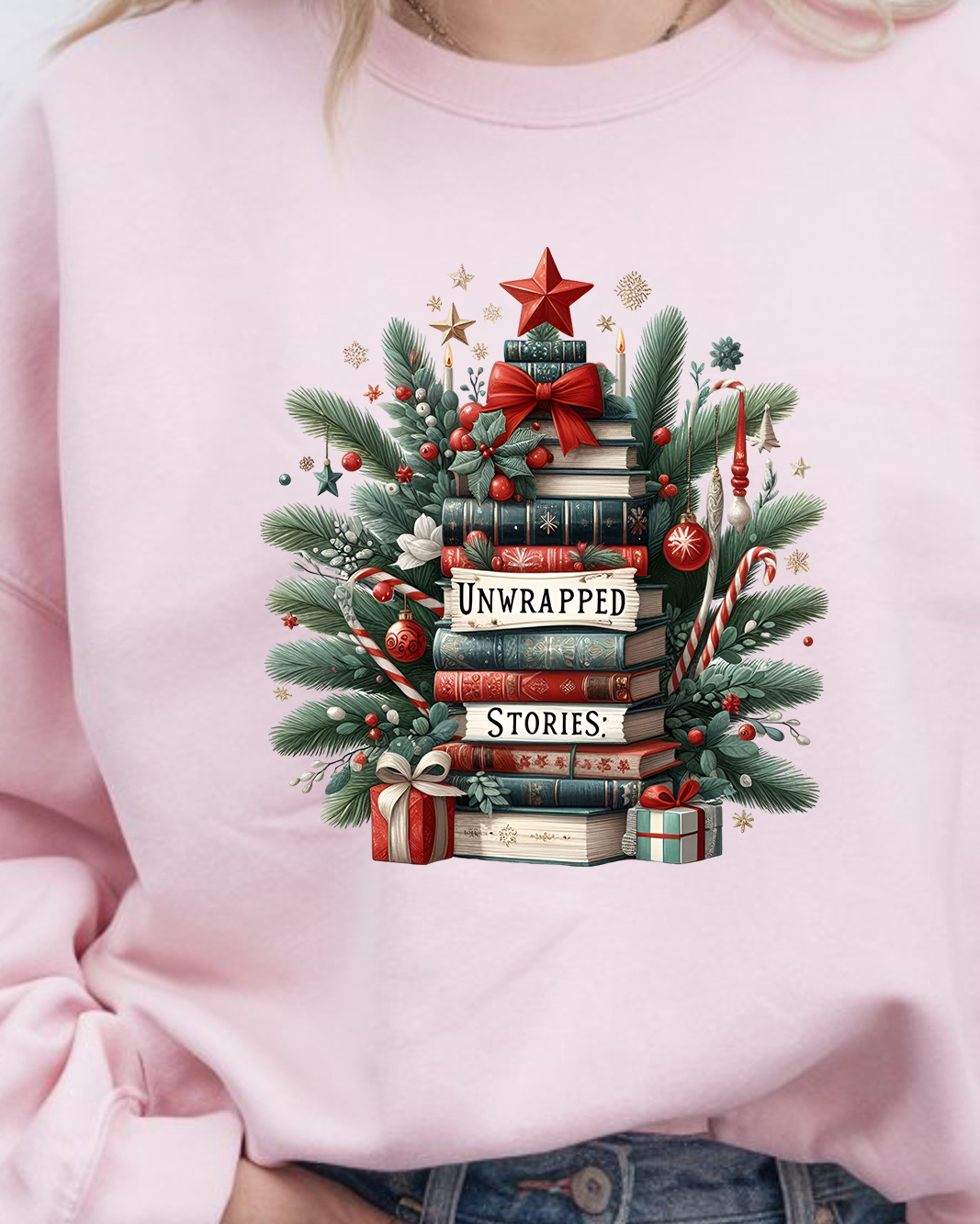 📚 Unwrapped Stories Sweatshirt 🎄