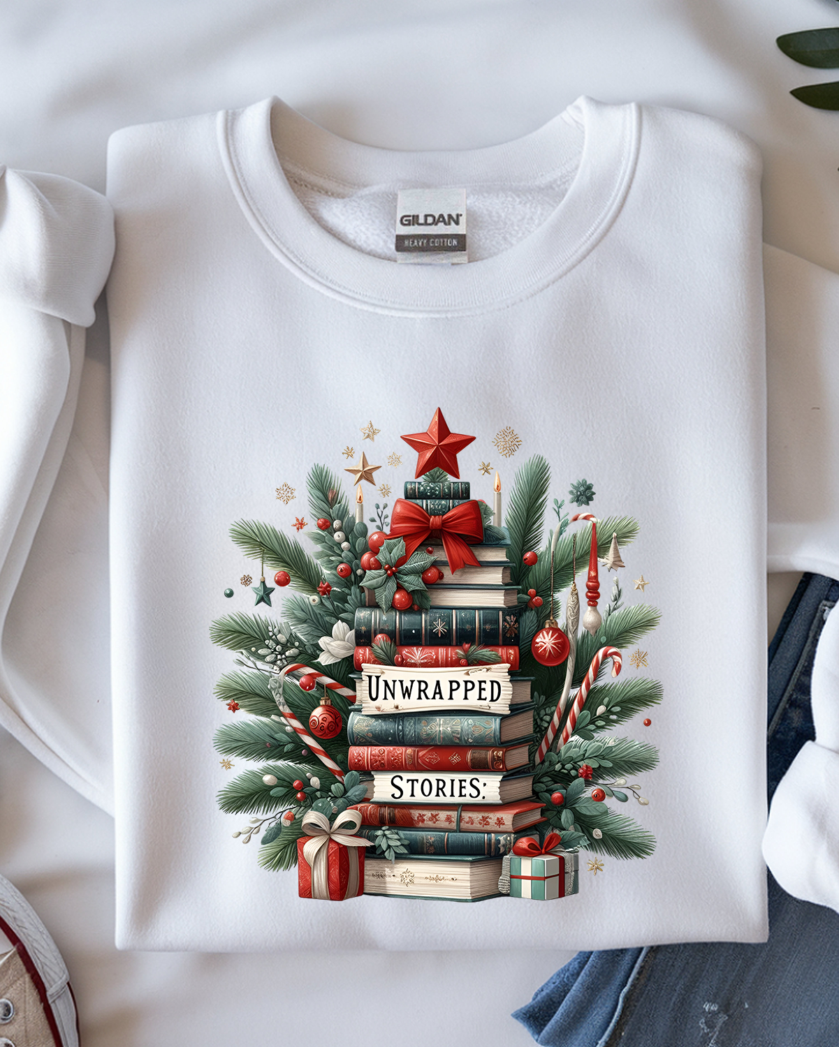 📚 Unwrapped Stories Sweatshirt 🎄