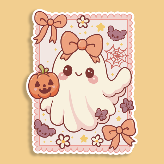 cute girly ghost sticker
