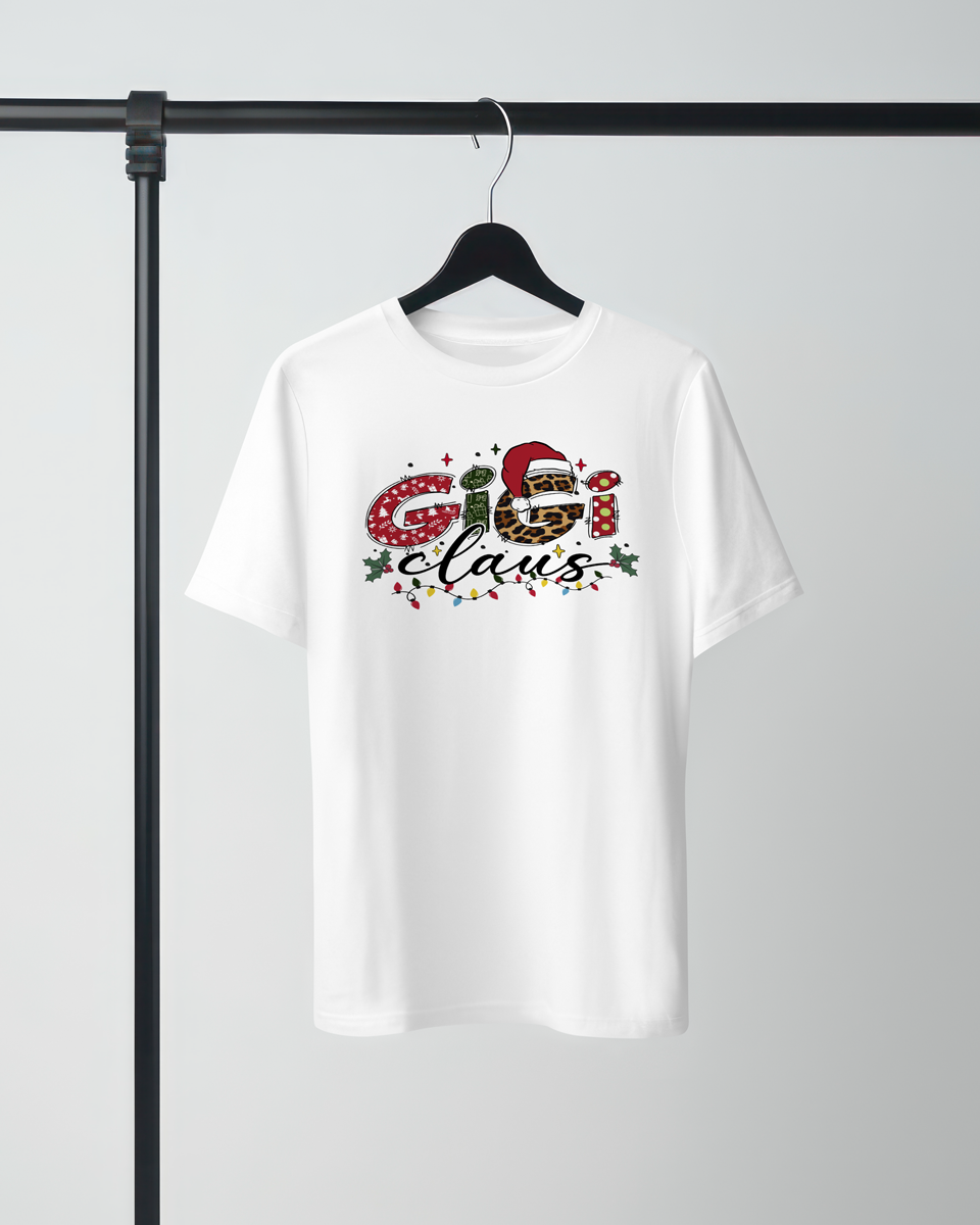 🎄 Gigi Claus Christmas White T-Shirt 🎅✨