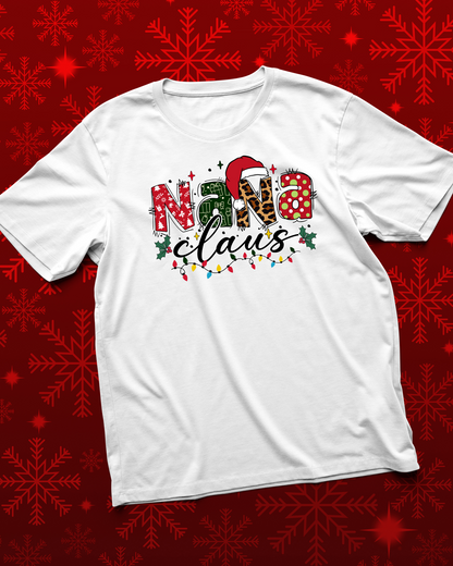 🎄 Nana Claus Christmas White T-Shirt 🎅✨