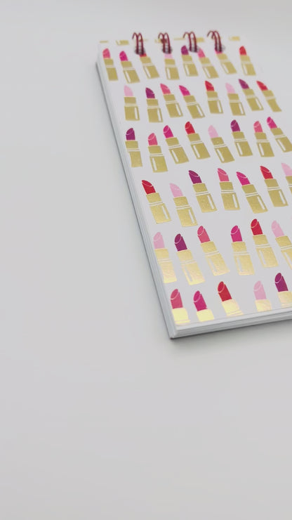 Gold Lipsticks Notepad