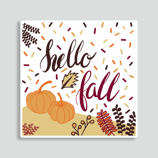 Hello Fall Sticker